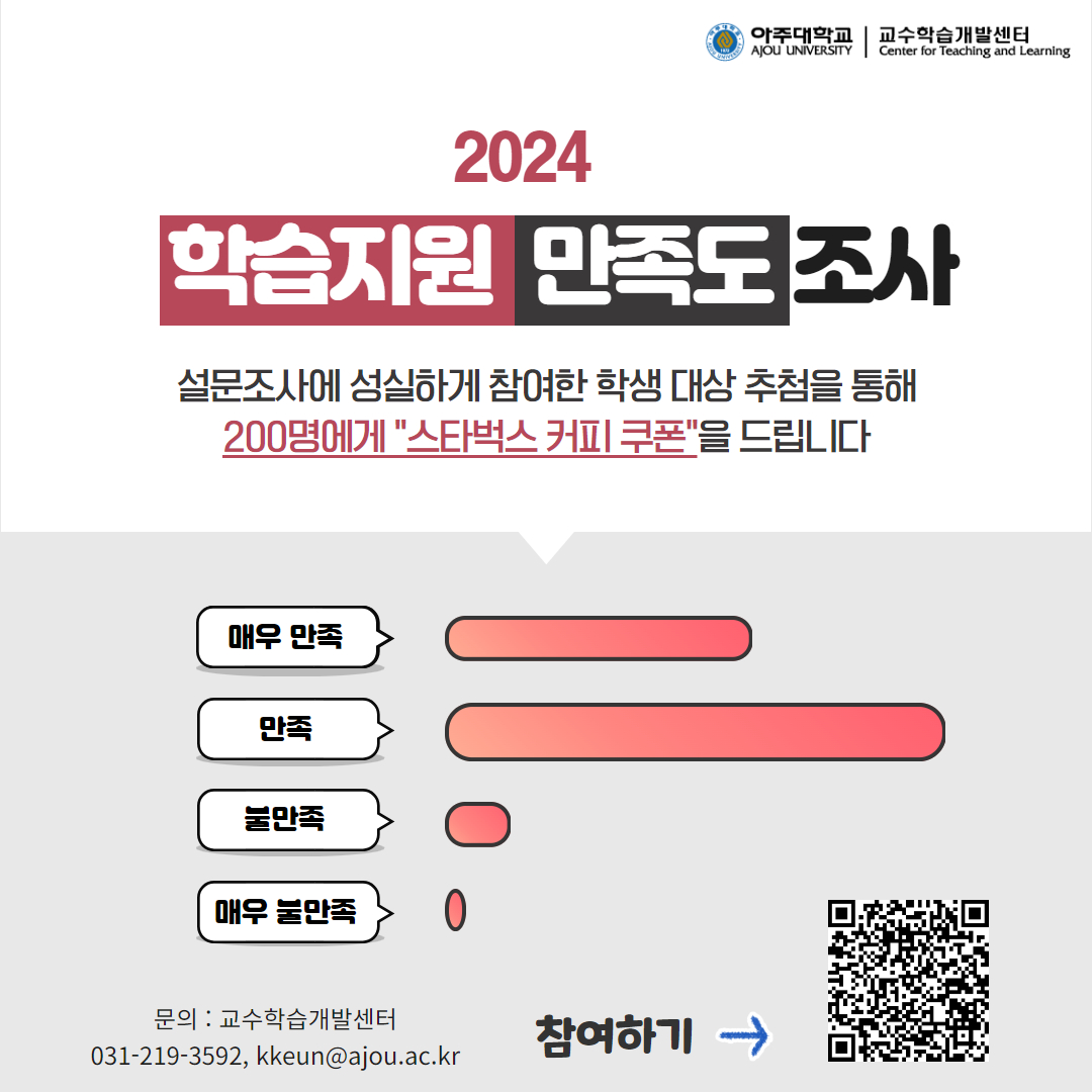 2024학년도 학습 지원 프로그램 만족도 조사 안내 